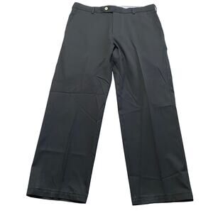 Peter Millar Wicking Pants Mens Black Straight 5 Pocket Performance Crown 34x28